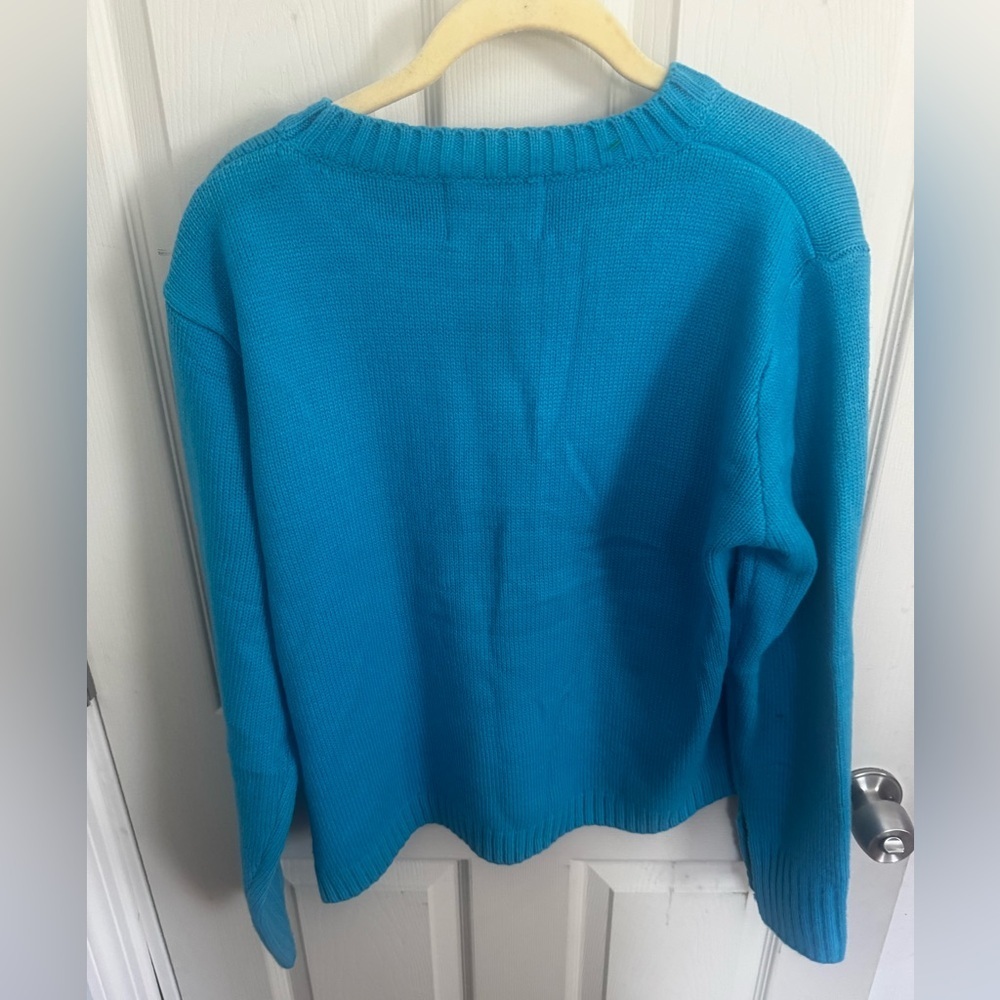 Panache Apparel FEELIN' FESTIVE SWEATER - BLUE Small - Picture 6 of 10